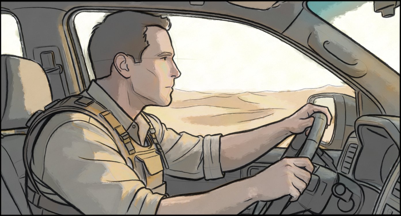 Automotive - Stunt Driving - storyboard frame 6 by Dakota Warren